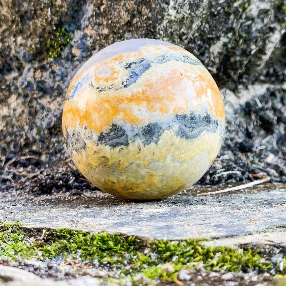 Bumble Bee Jasper 51 mm Sphere Orb mineral Decor